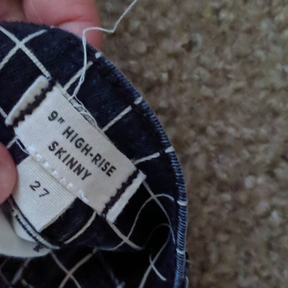 Madewell windowpane high rise skinny jeans - Picture 5 of 5